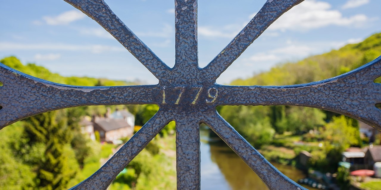 The iron bridge was constructed in 1779