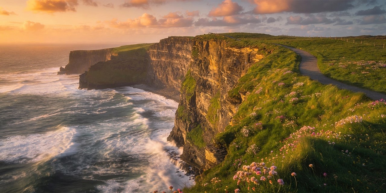 The Cliffs of Moher are about a 90-minute drive from the hotel