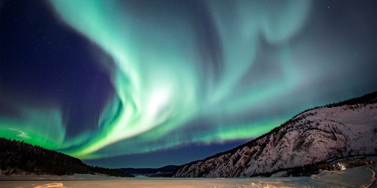 The brilliance of the northern lights can be seen through April