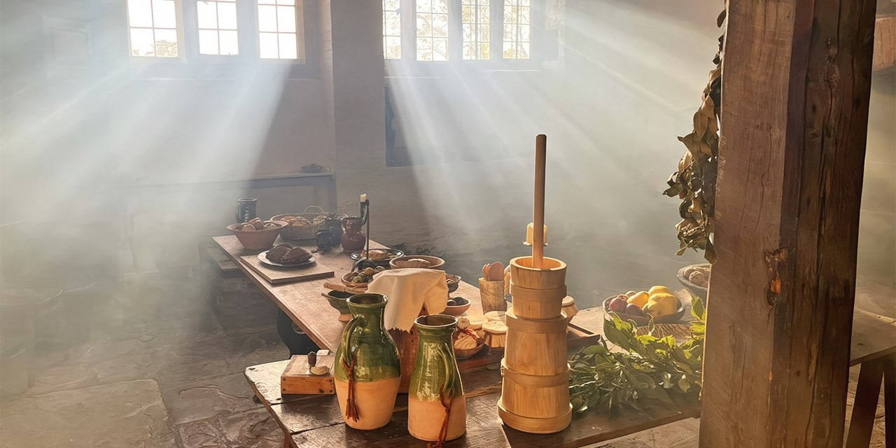 Harvington Hall traces back to the 13th-century and retains many of its original features