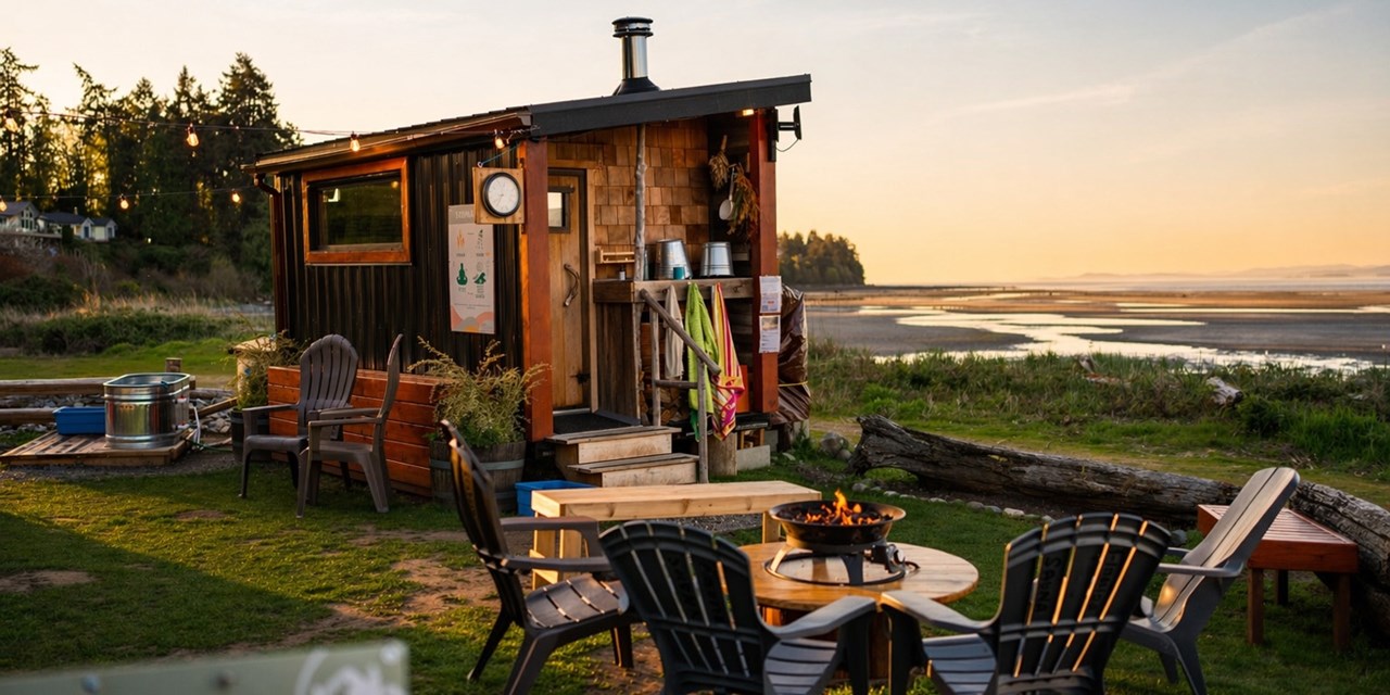 Gather by the sea in the authentic Finnish Sauna ($)