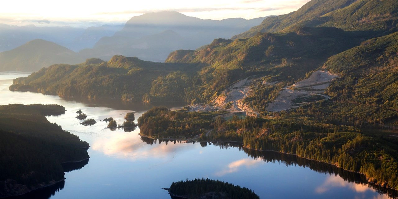 The property is located on the Sechelt Inlet