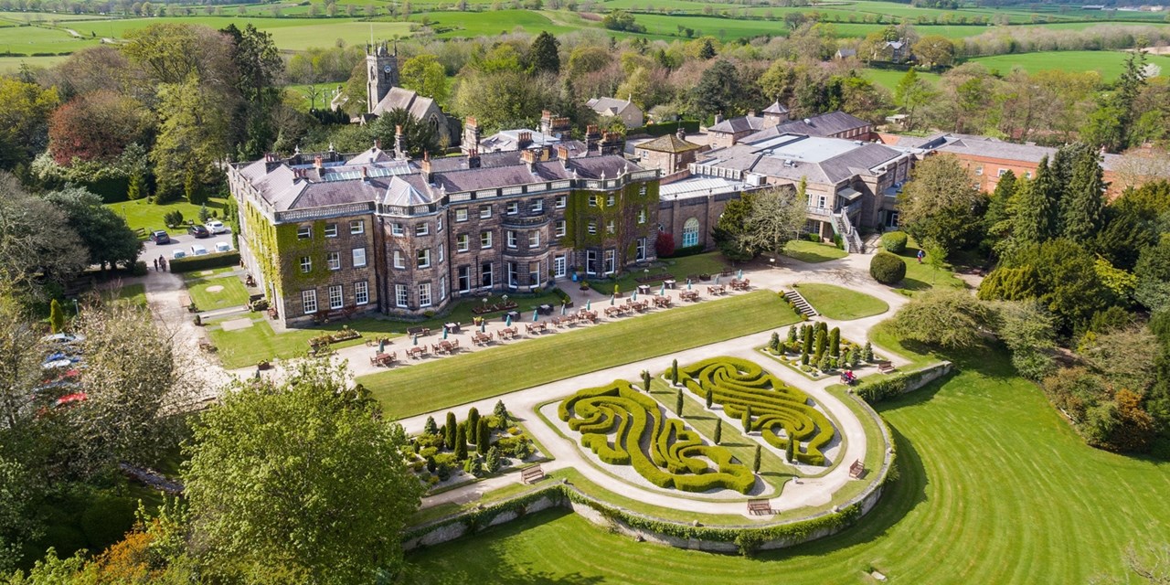 Nidd Hall is set in 45 acres of woodland in the North Yorkshire countryside