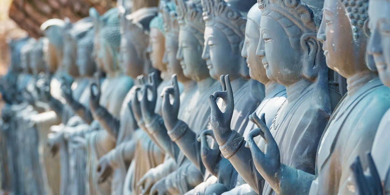 Buddha statues at Cheonchuksa Temple located at Bukhansan National Park in Seoul