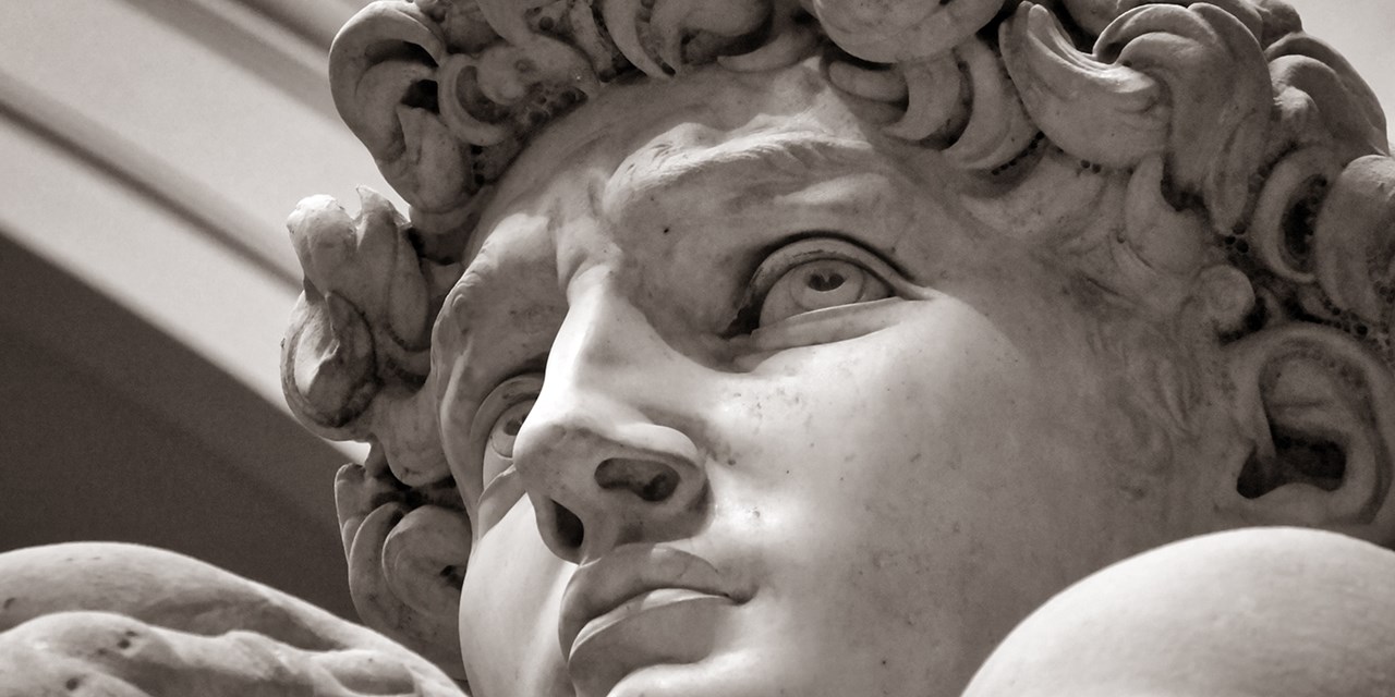 Florence is home to Michelangelo's "David," carved entirely of marble