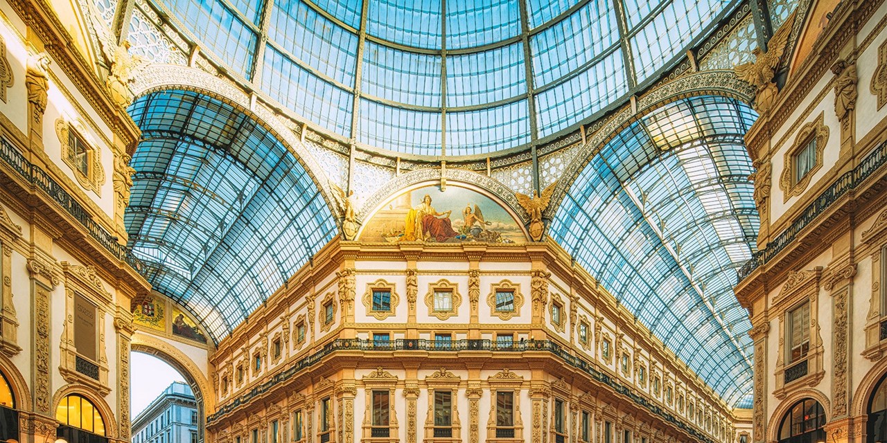 The Galleria Vittorio Emanuele II shopping arcade
