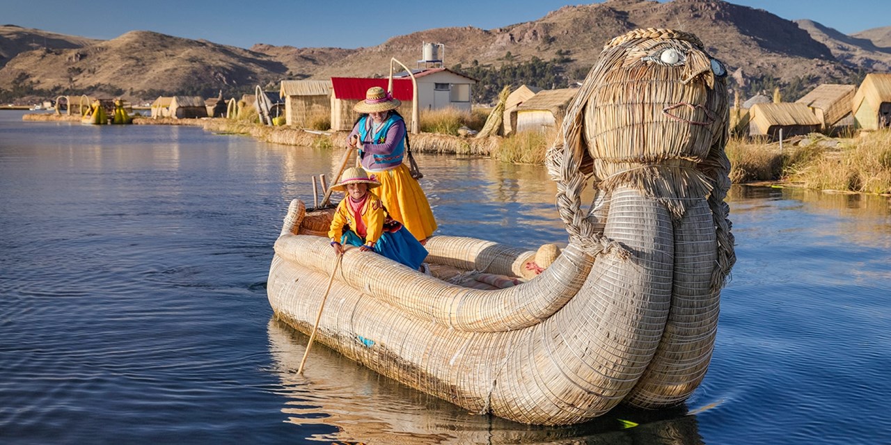 You'll meet locals from Lake Titicaca's floating islands