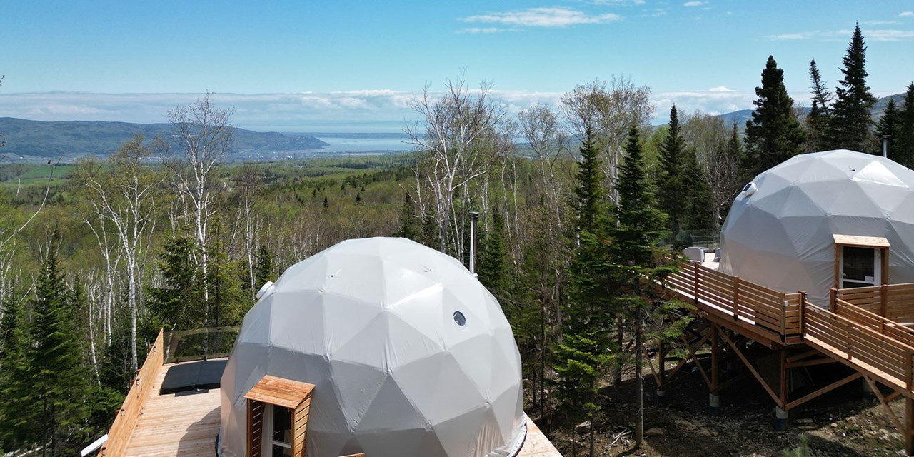 Enjoy views of Baie-Saint-Paul and the St. Lawrence River