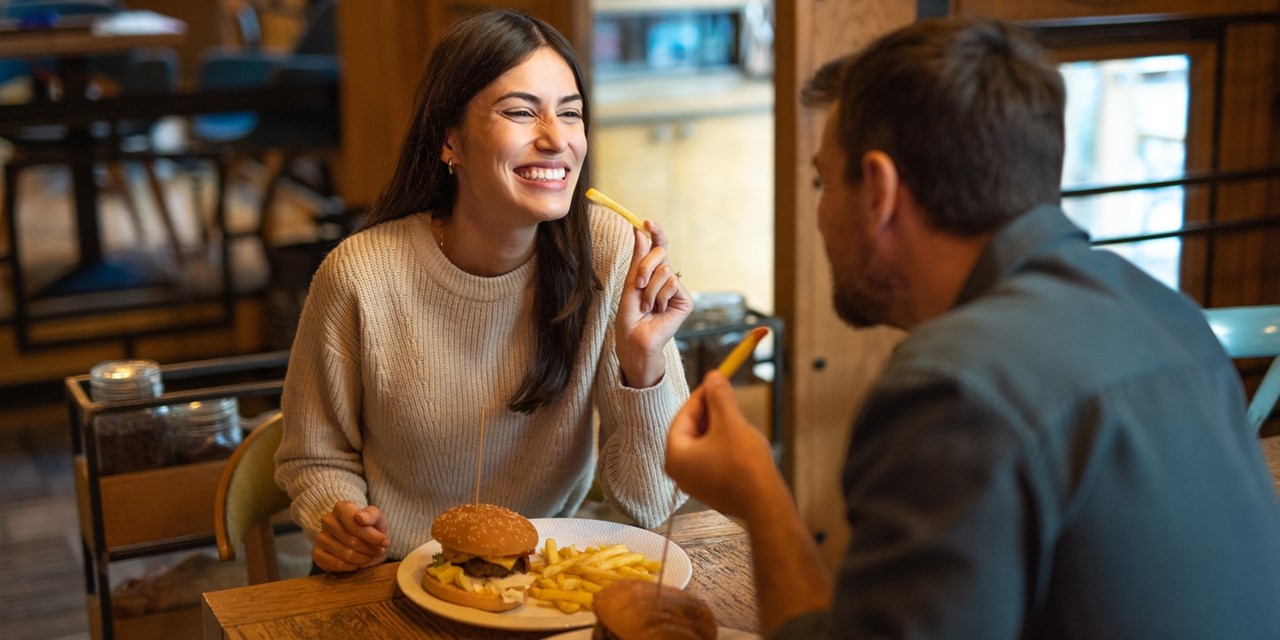 Enjoy a meal for two with nachos, burgers and drinks, too