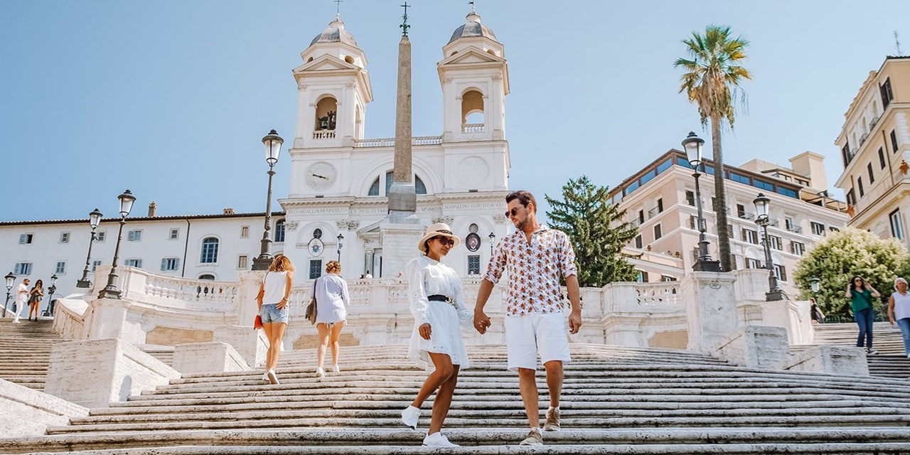 Walk the Spanish Steps with your travel partner
