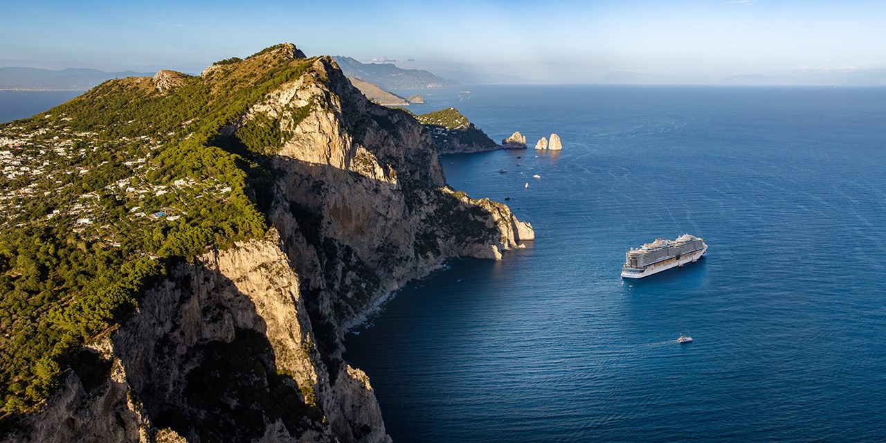 Sail into Capri on a Princess ship