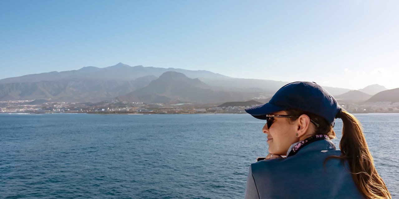 Vistas a bordo de las isla de Tenerife