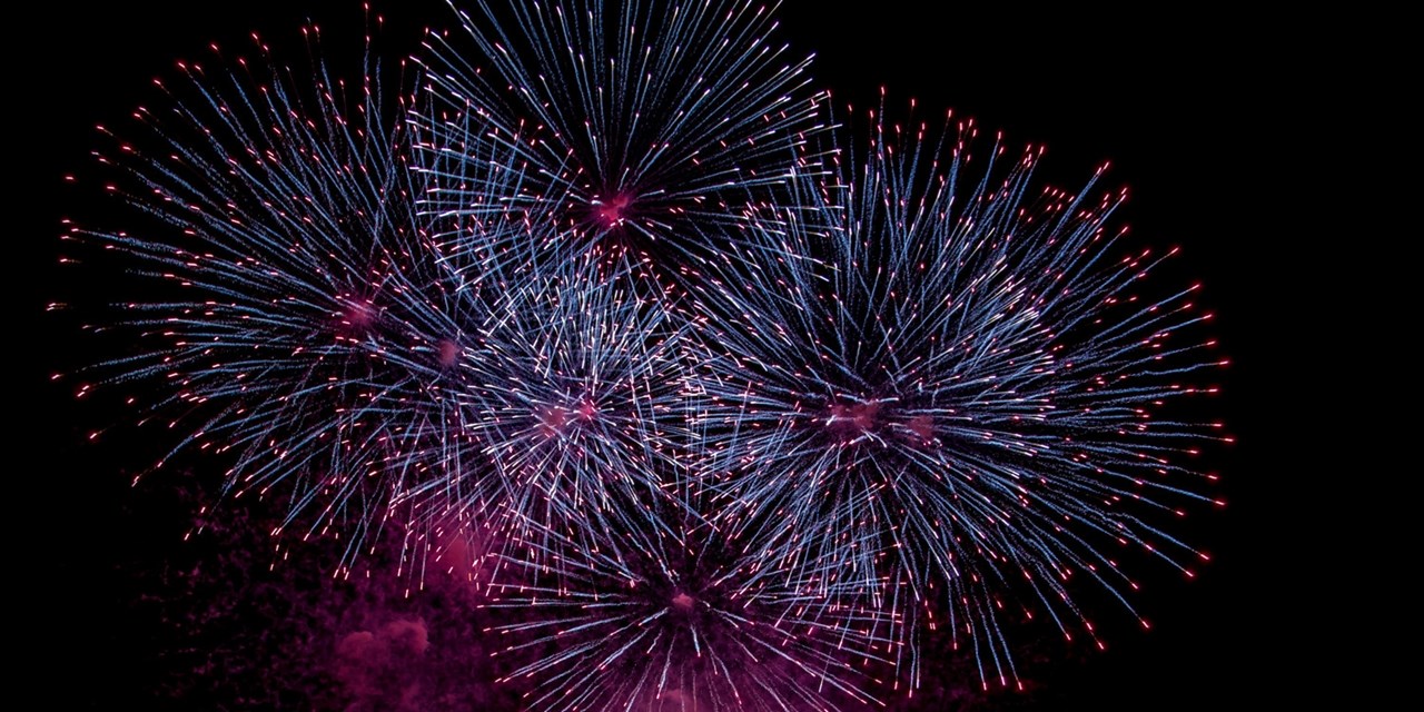 See fireworks light up the sky