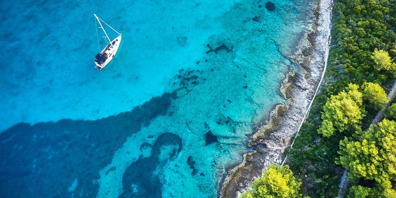 The crystal-clear Croatian coastline