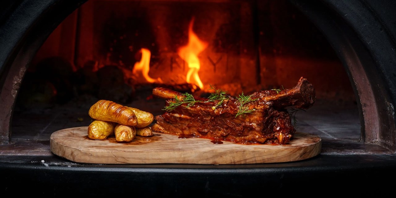 The entire menu is cooked over a wood fire