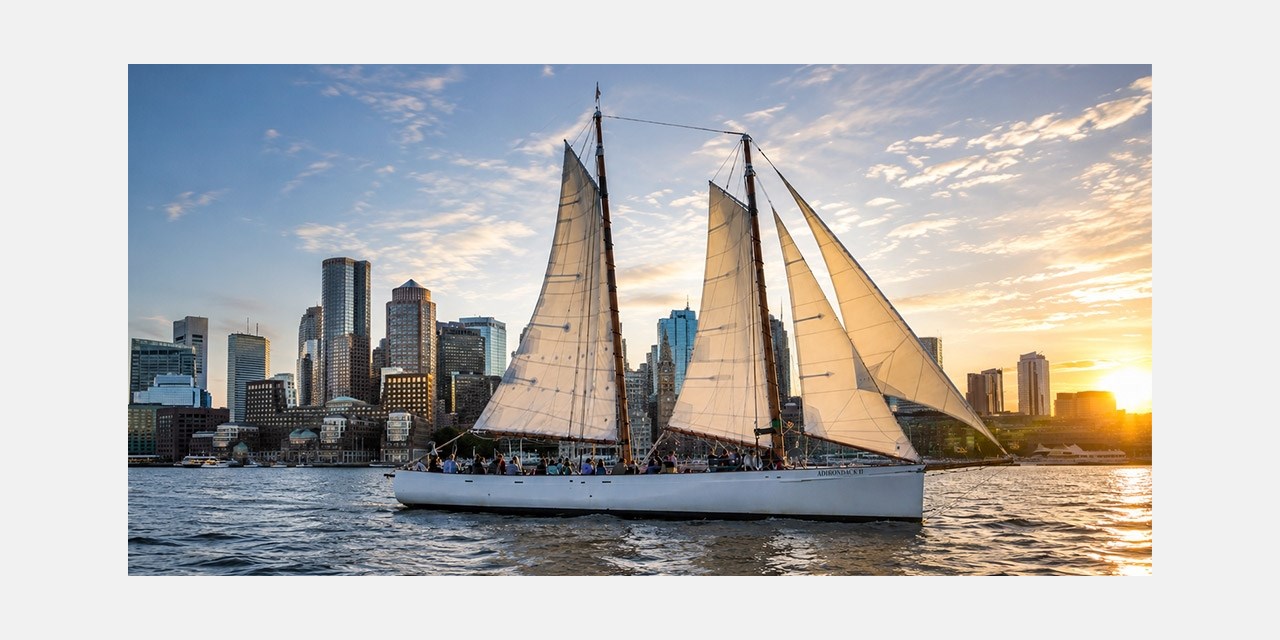 Catch the Boston skyline as you sail by