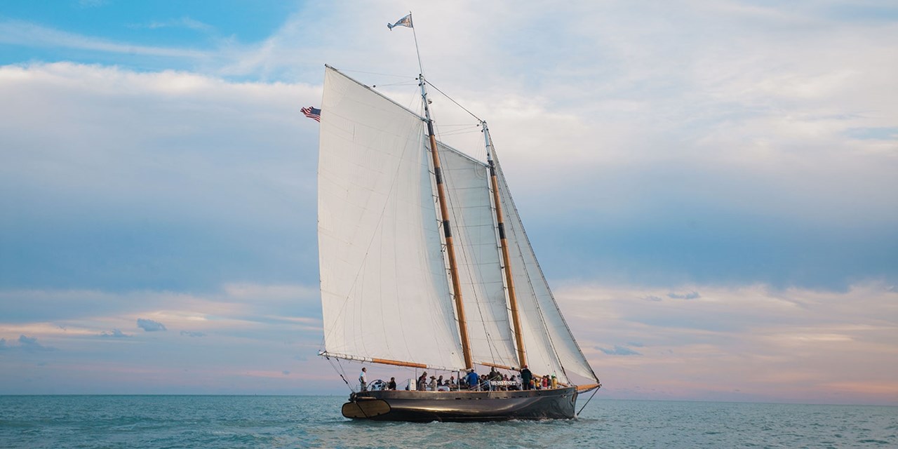 Sail at twilight or during the day—both times are magical