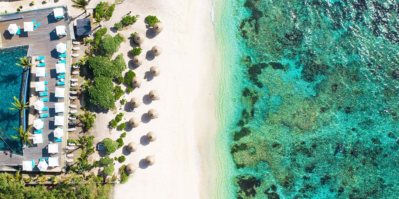 The hotel is a stone's throw from the water