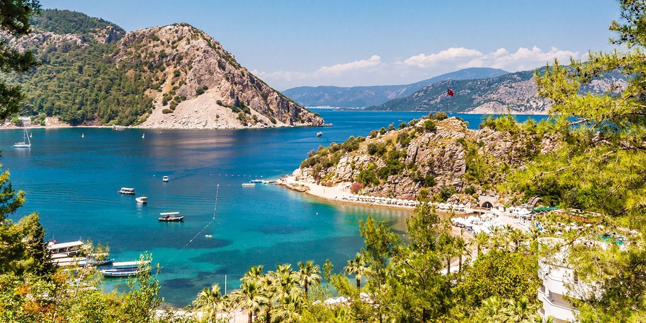 Look out over turquoise waters in Marmaris
