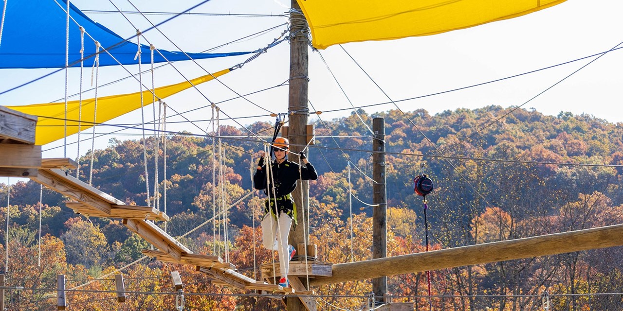 Aerial Adventure Park offers a bird's-eye outdoor activity and a lesson in courage