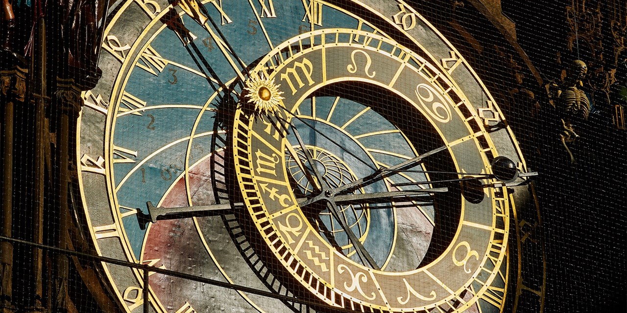 Detalle del Reloj Astronómico, uno de los símbolos de la ciudad.