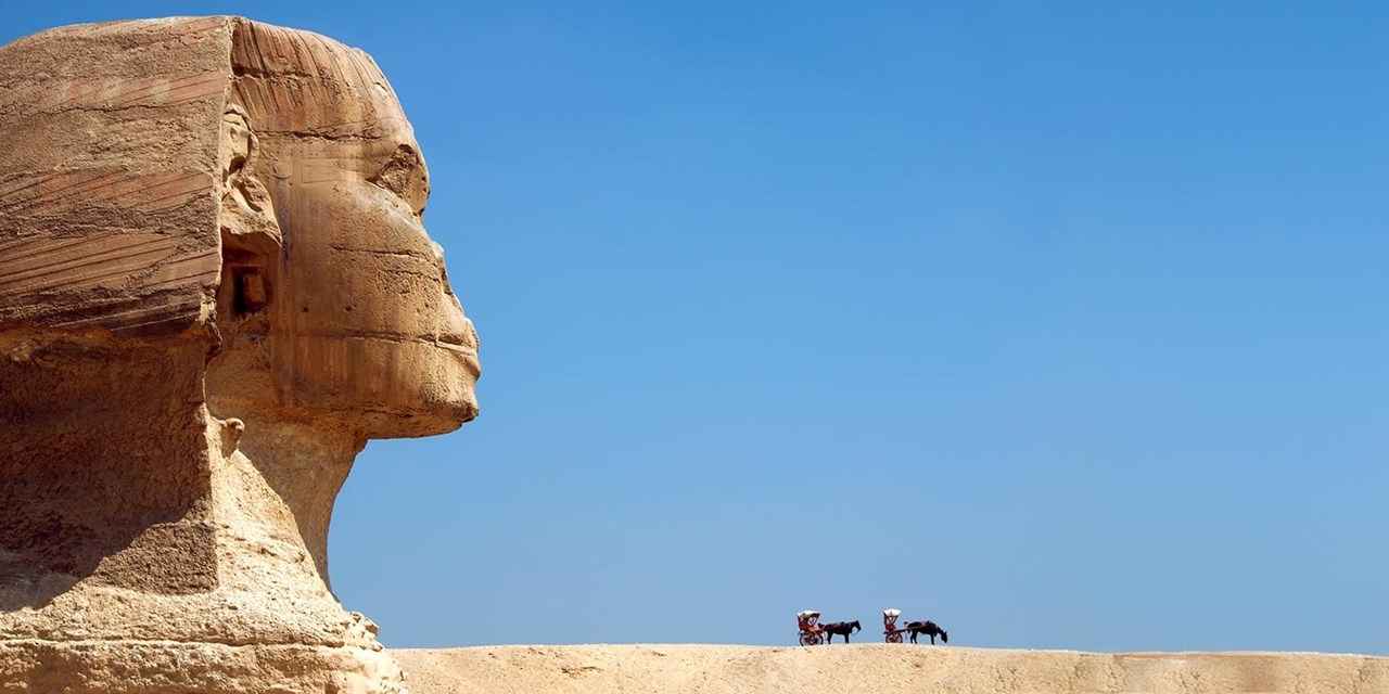 La Gran Esfinge de Giza mide aproximadamente 73 metros de longitud y 20 metros de altura