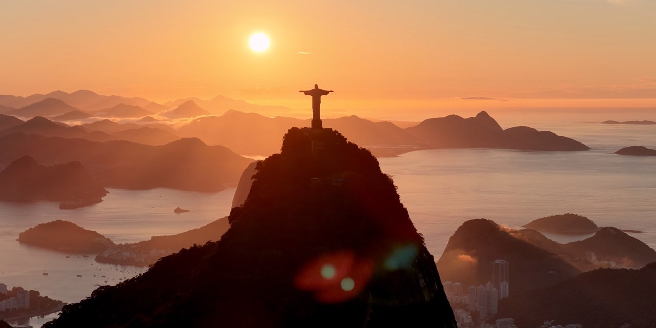 Christ the Redeemer during sunset