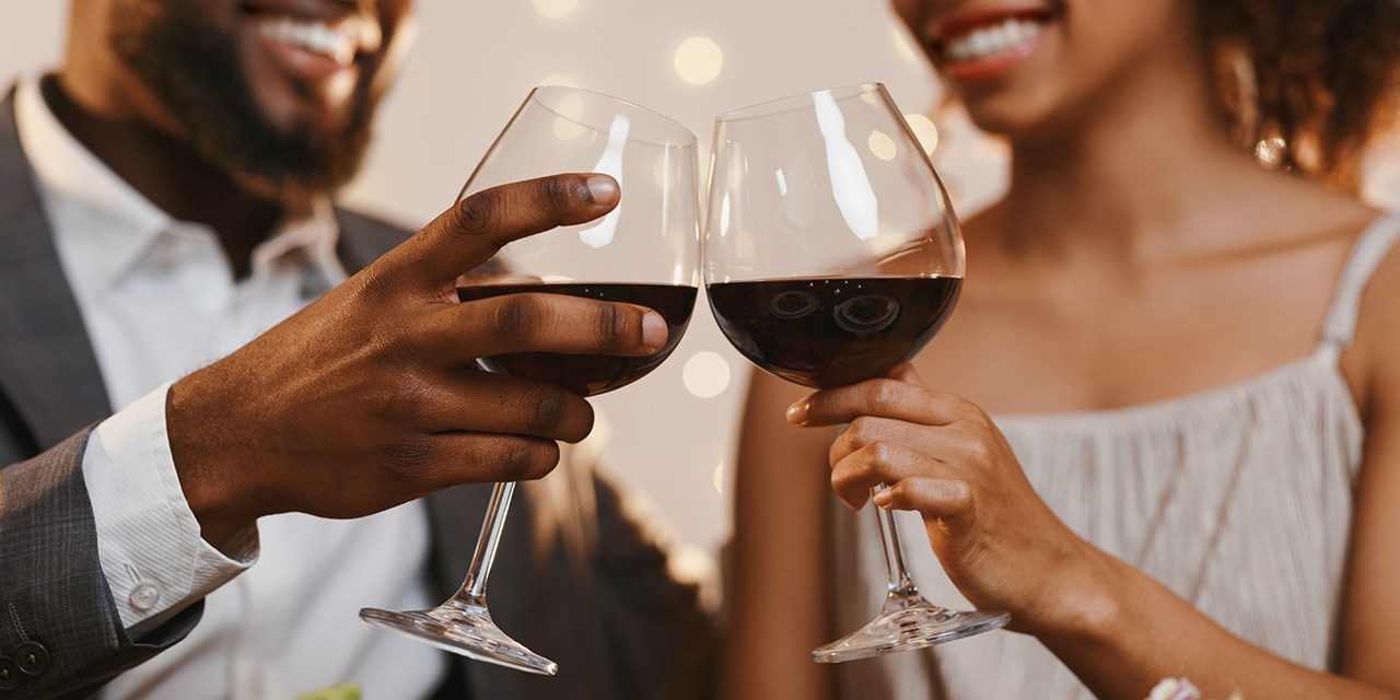 A bottle of house red or white wine to share is also included 