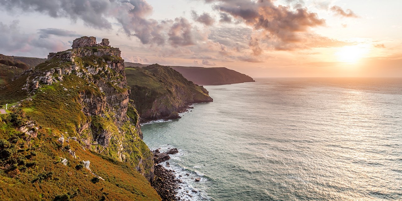 The Valley of the Rocks, just west of Lynton on North Devon's rugged coast