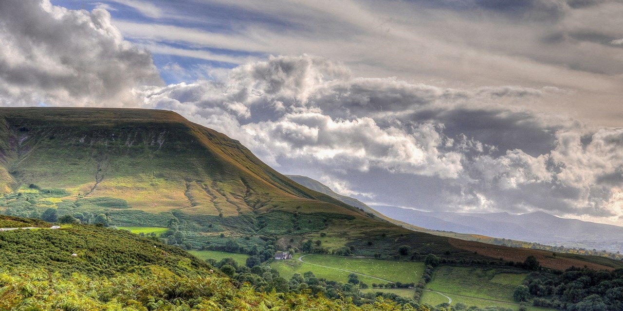 Drive up Gospel Pass to Twmpa (pictured) for sweeping views over the Black Mountains