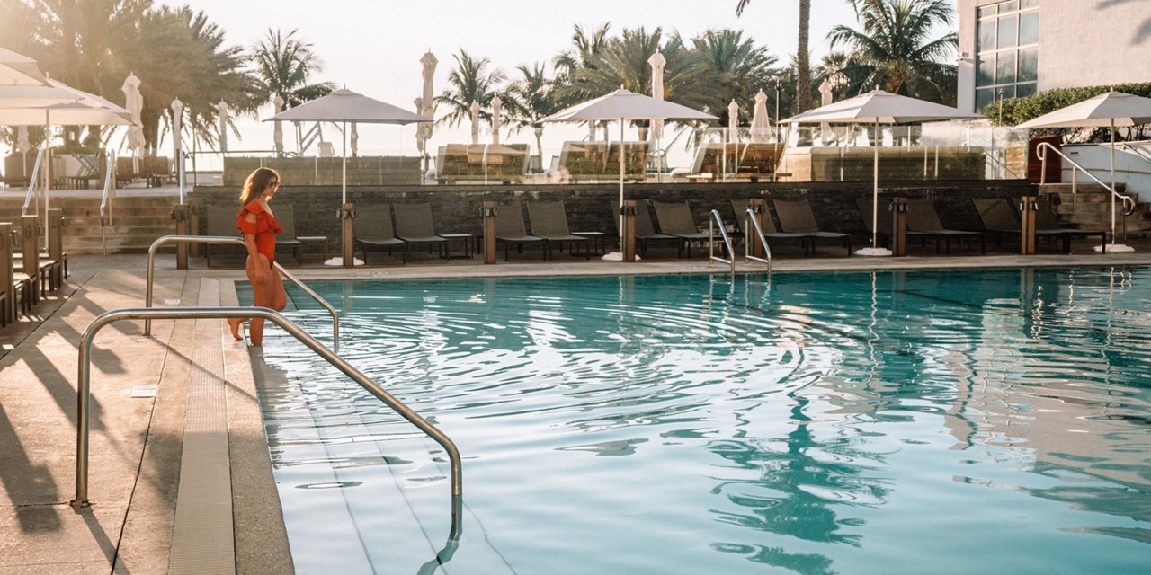 Take a dip in one of Eden Roc's outdoor pools