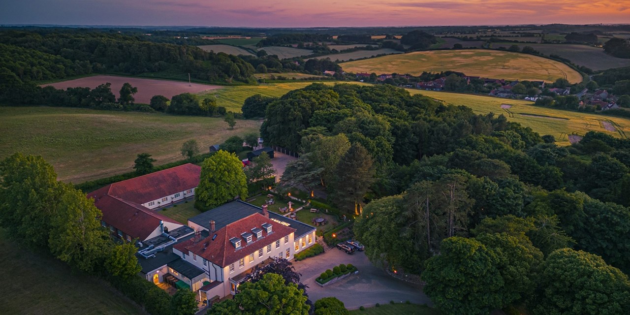 The hotel sits within 2.5 acres of the North Norfolk National Landscape
