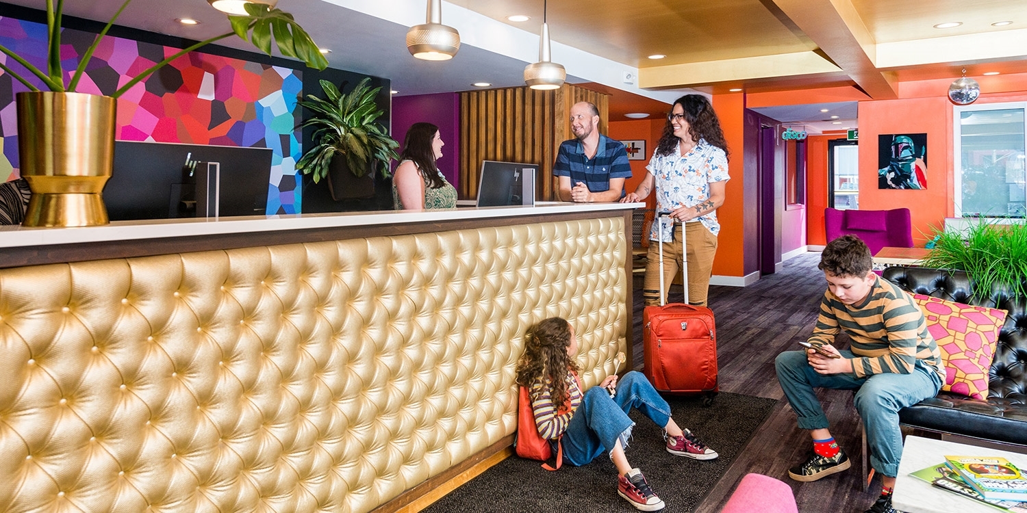 The lobby is more than a place to check in with board games and knick knacks