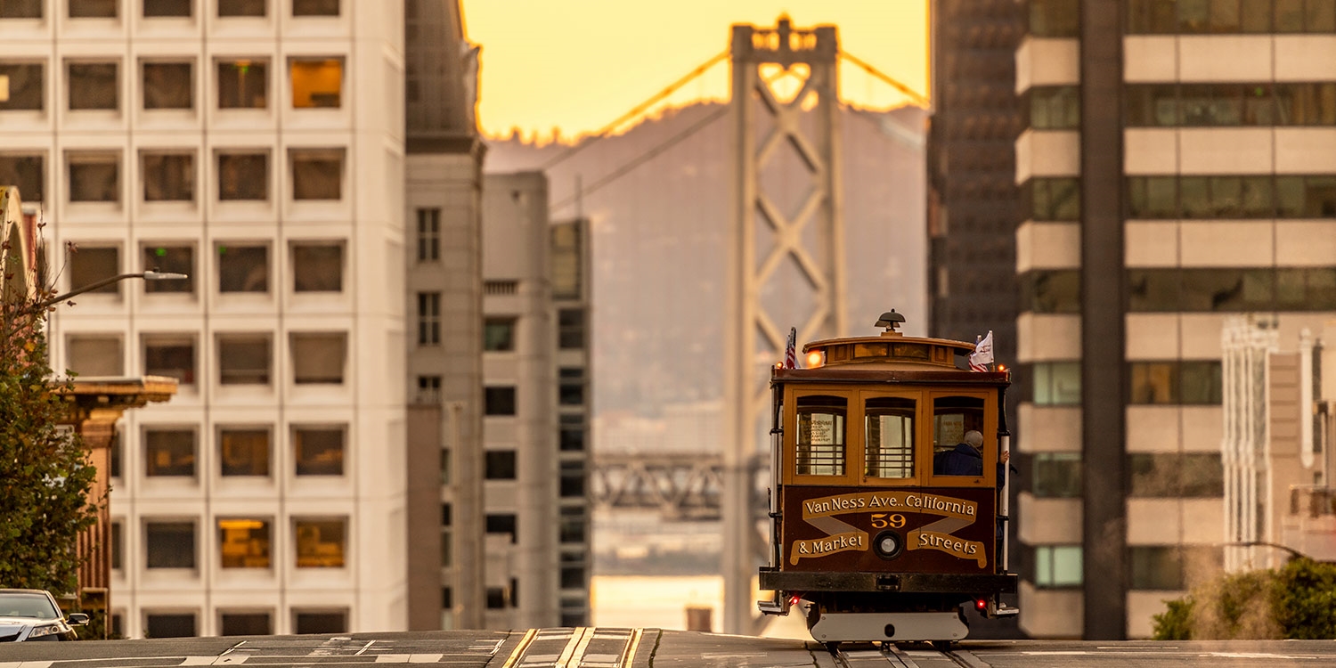 Hop on a cable car for a classic San Francisco experience
