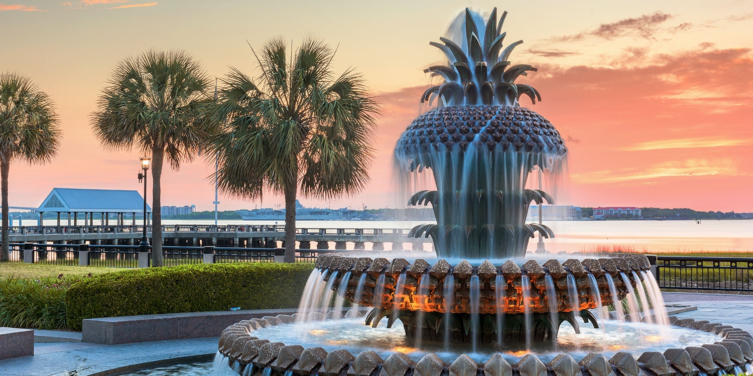 Walk over to Waterfront Park and visit the Pineapple Fountain