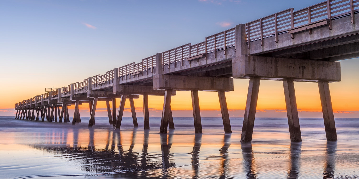The Jacksonville Beach Pier is less than a mile from the hotel