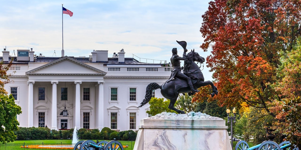 See the White House from Lafayette Square