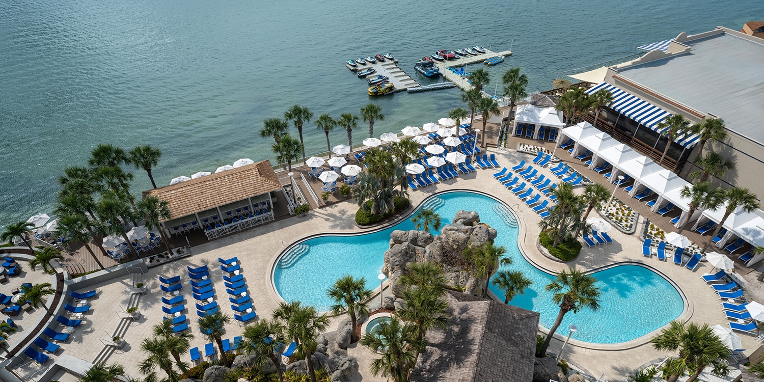 Spend the day by the pool and soak in sun and views