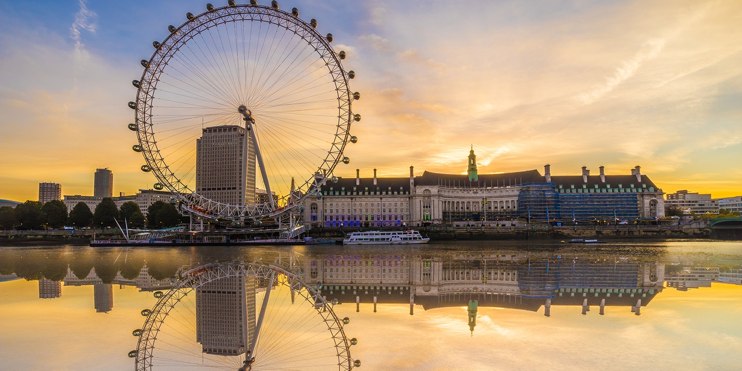 London Eye by the River Thames