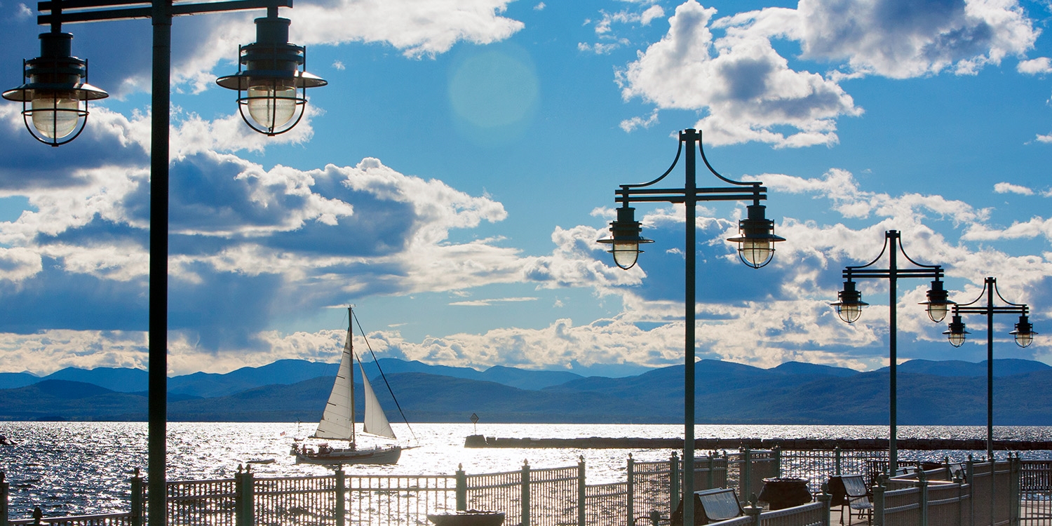 Stay steps from the scenic shores of Lake Champlain