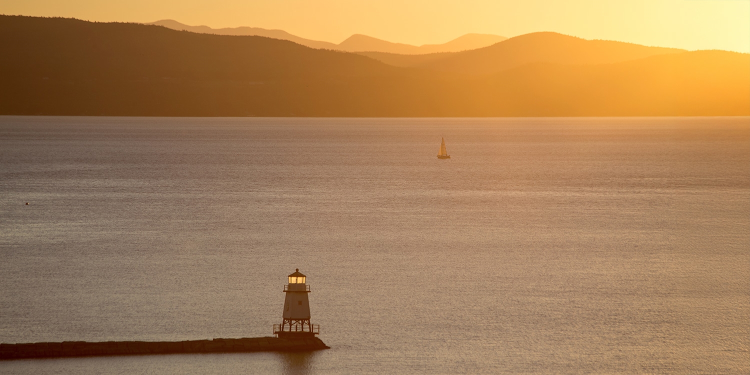 Stay steps from the scenic shores of Lake Champlain