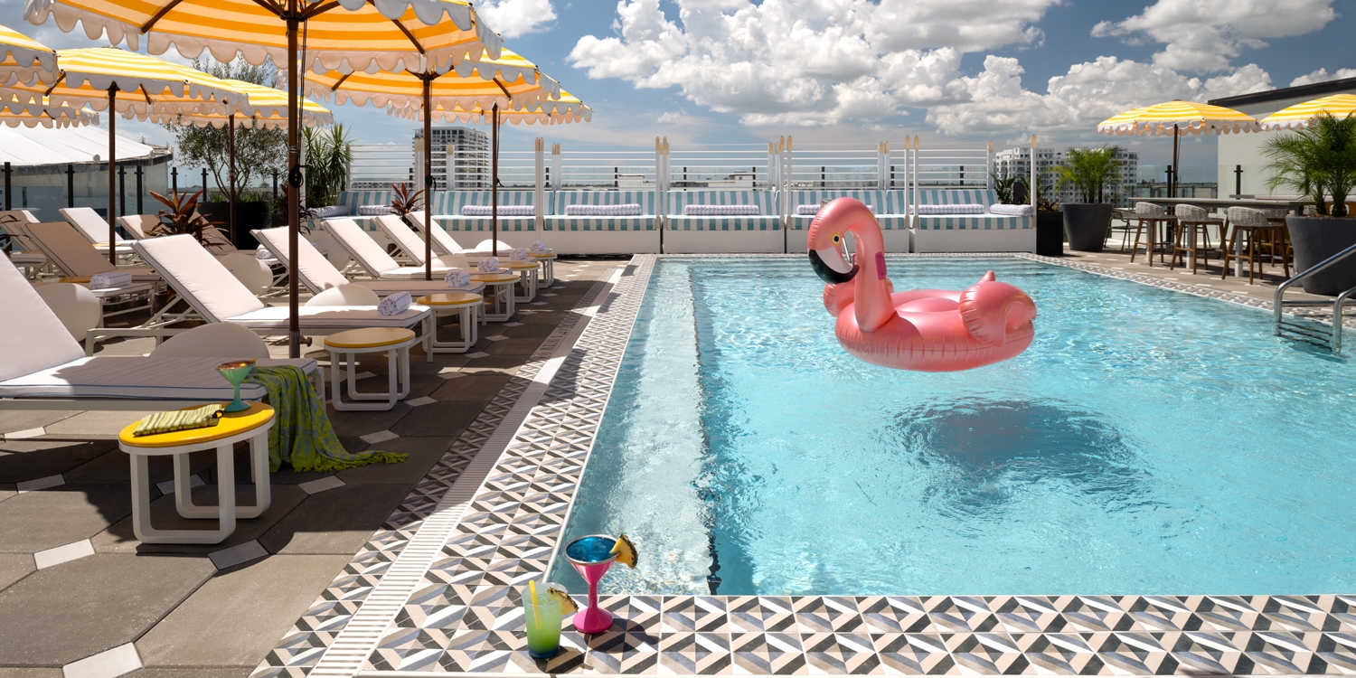 The rooftop pool is the best place to soak up the Florida sun