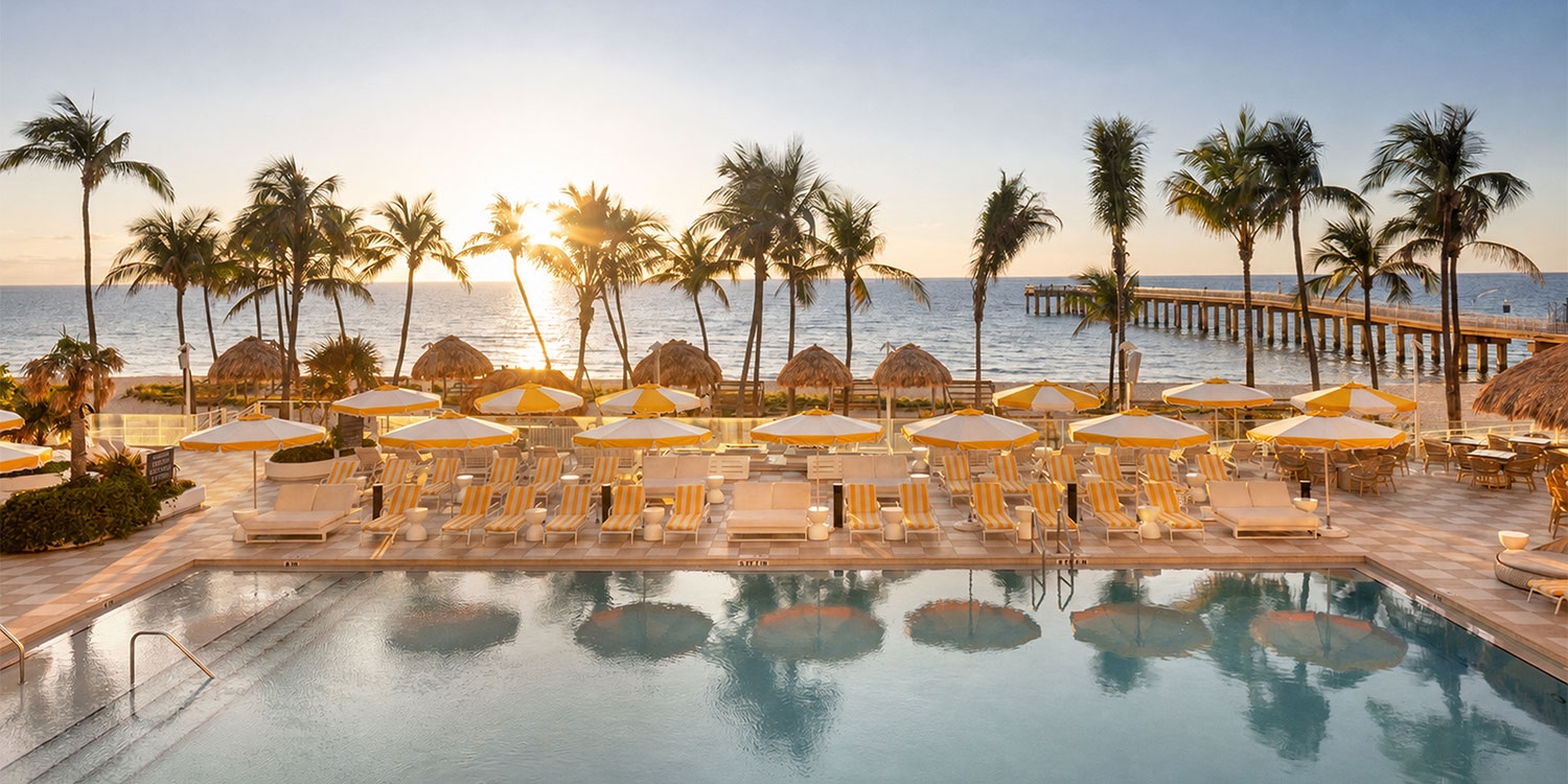 Go for a sunrise dip in the oceanfront pool