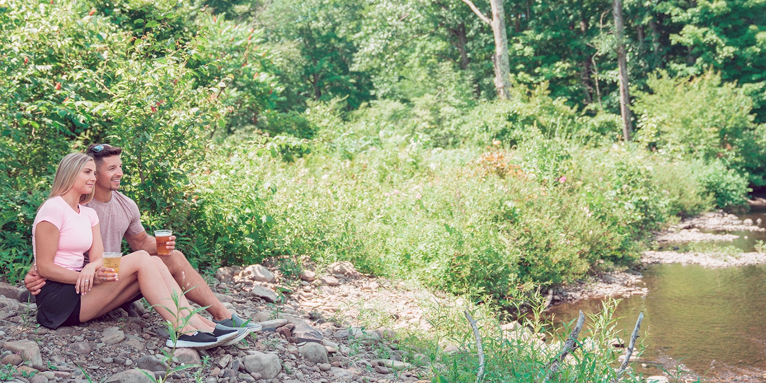The lodge is nestled on the banks of Salmon River