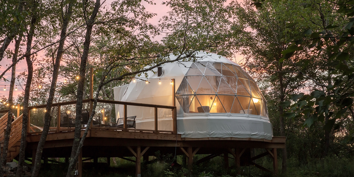 These secluded geodesic domes are designed for slowing down and reconnecting with nature