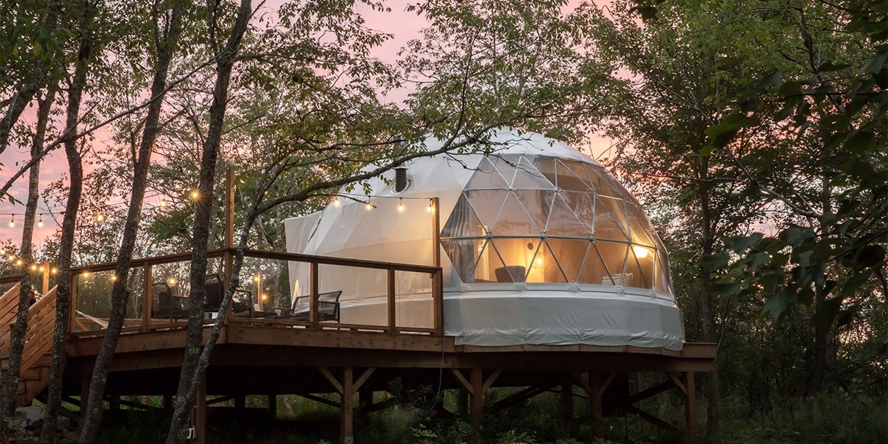 These secluded geodesic domes are designed for slowing down and reconnecting with nature