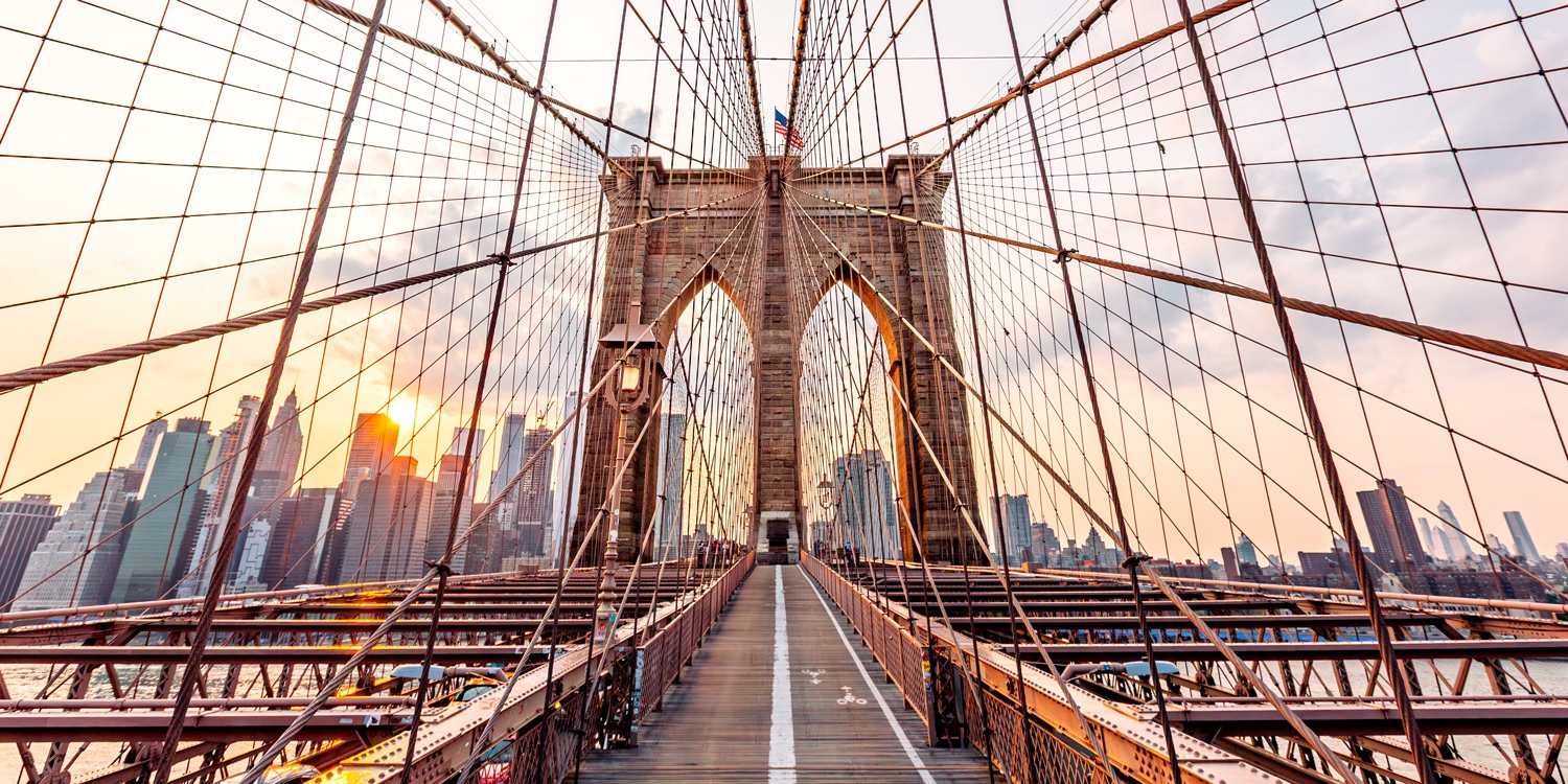 New York is filled with iconic landmarks, like the Brooklyn Bridge