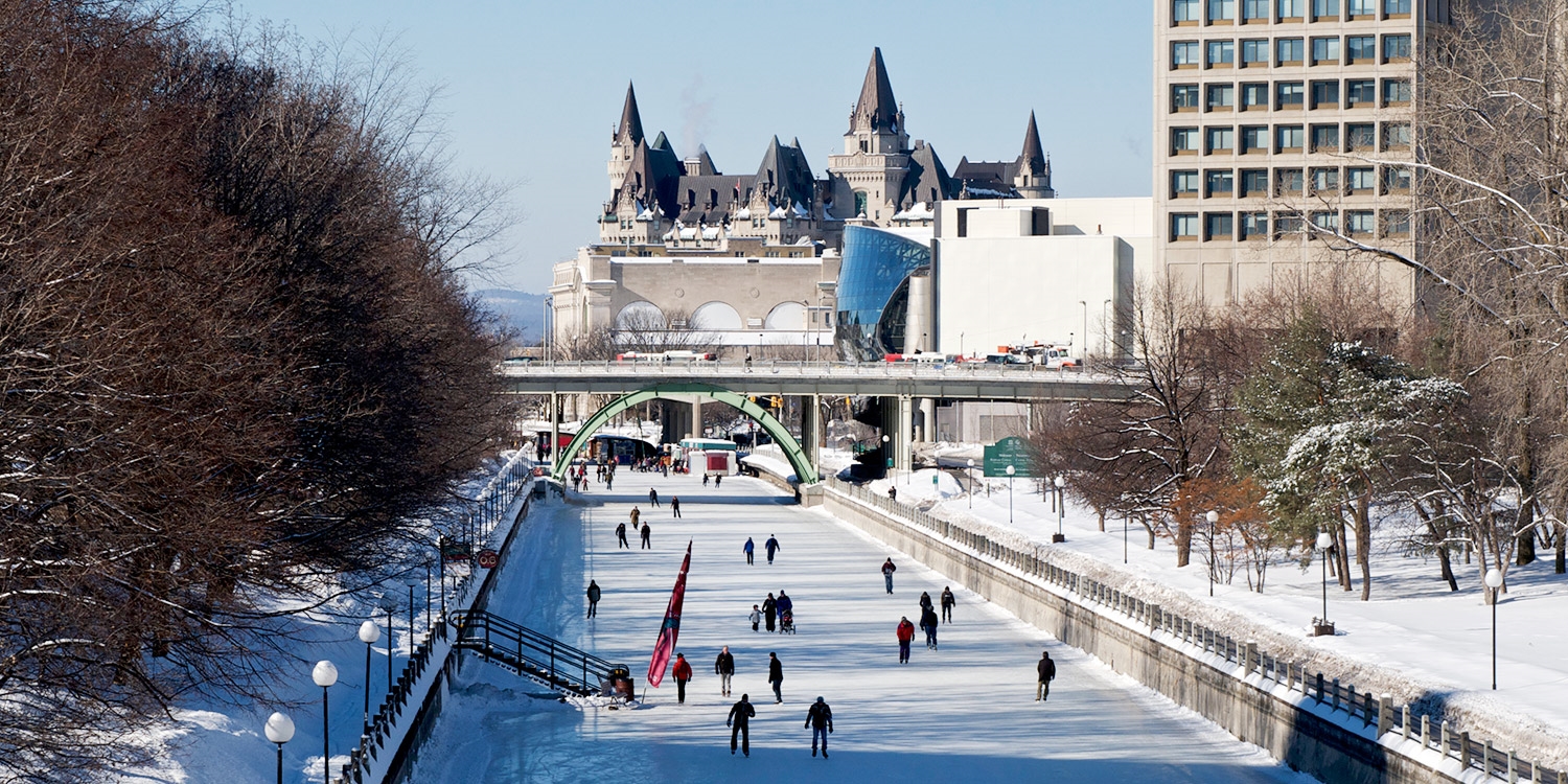 Skate the Rideau Canal this winter, five minutes' walk from the hotel