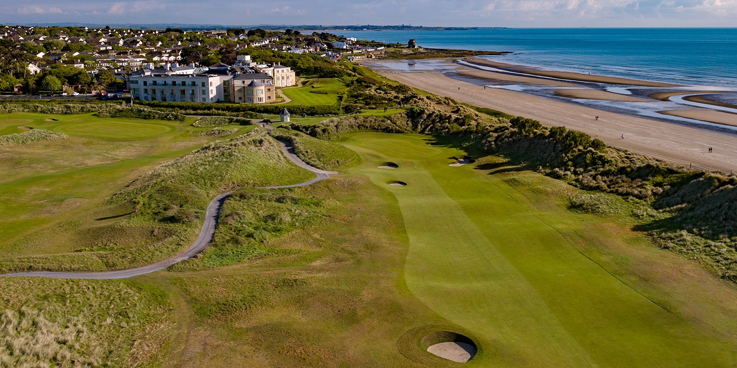 The resort overlooks the Velvet Strand, a 5-mile sandy beach