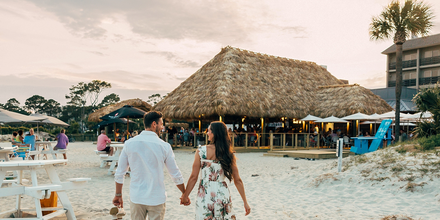 Swing by the recently renovated Tiki Hut for live music and firepit seating